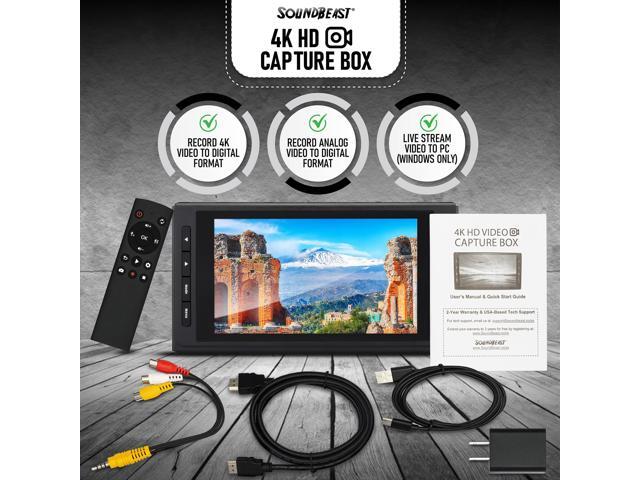 SoundBeast 4K HD Video Capture Box - Capture or Live Stream Video (with Audio) from HDMI [Content-Protected Sources Not Supported], AV, VHS, VCR,...