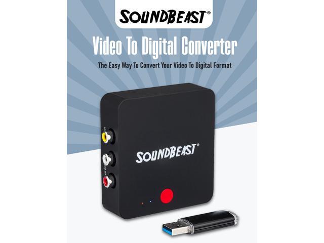 SoundBeast Video To Digital Converter - Record Video & Audio from VCR, VHS Tapes, AV, RCA, Hi8, Camcorder, DVD, Gaming Systems - Saves to USB Flash...