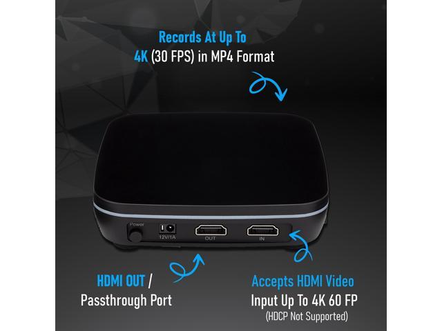 ClearClick 4K HD Video Capture Box 2.0 (Second Generation) - Record Audio and Video From 4K HDMI Sources [Content-Protected Sources Not Supported]...