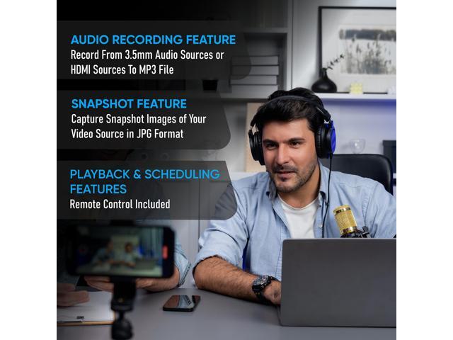 ClearClick 4K HD Video Capture Box 2.0 (Second Generation) - Record Audio and Video From 4K HDMI Sources [Content-Protected Sources Not Supported]...