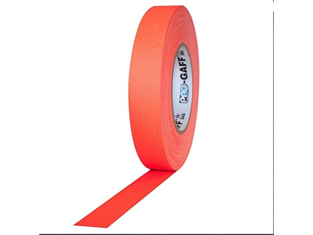 Pro Tapes Premium Fluorescent Gaffers Tape (PRO-Gaff-Neon): 1 in. x 50 yds. (Fluorescent Orange)