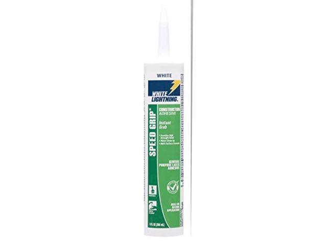 WHITE LIGHTNING W70100010 Construction Adhesive, 9 oz, Cartridge, Whites,