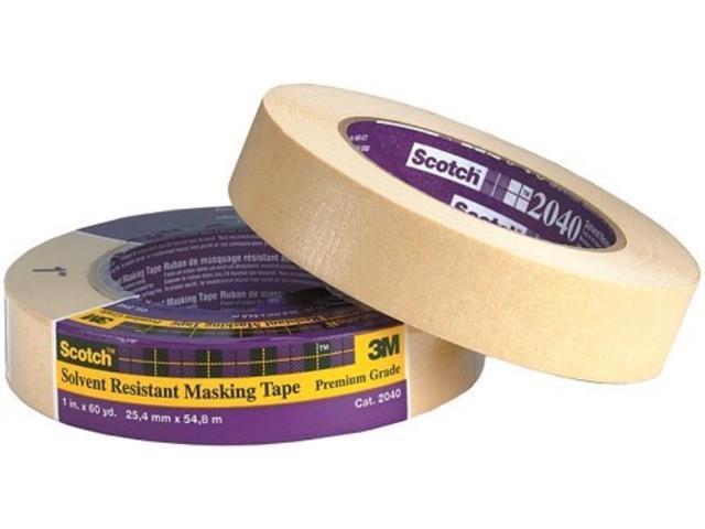 3M 2040 Scotch Solvent Resistant Masking Tape: 1 in x 60 yds. (Natural)
