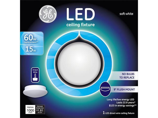 GE Lighting 33741 LED 15-watt (60-watt Replacement), 1000 Lumen 9 inch Indoor Fixture, Direct-Wire, 1-Pack