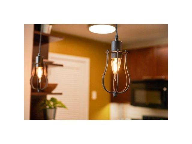 (6 bulbs) Sylvania Vintage LED B10 Bulb, Spiral Filament, 125 lumens, Amber Glow, 3 watts, Dimmable, Candelabra base, LED Light Bulb