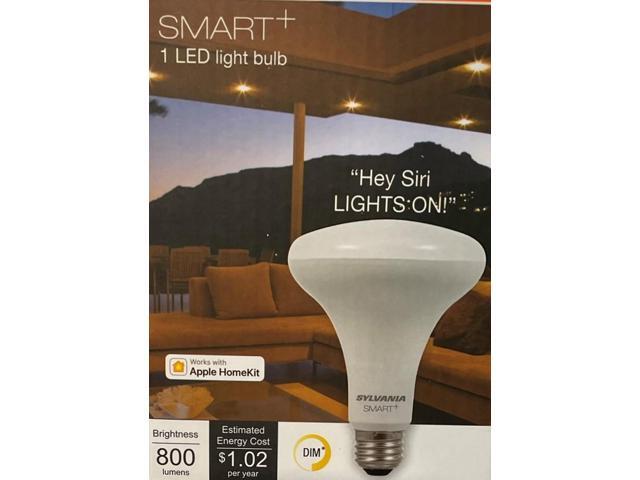 (4 bulbs) SYLVANIA SMART BR30 Soft White 8.5W LED Light Bulb for Apple HomeKit and Siri Voice Control, Dimmable, No Hub Required (74987)