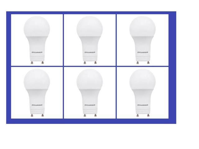 (6 bulbs) Sylvania LED 8.5 watt A19 Dimmable Light Bulb GU24 base 2700K Soft White Indoor/Outdoor 60 watt equivalent