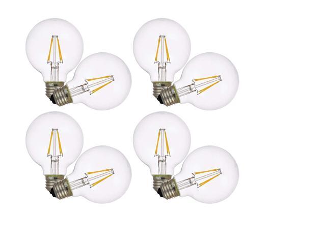 (8 bulbs) Sylvania LED Globe G25, 60 watt equivalent, 500 Lumens, Clear, Dimmable, Soft White, Medium Base, LED Light Bulb