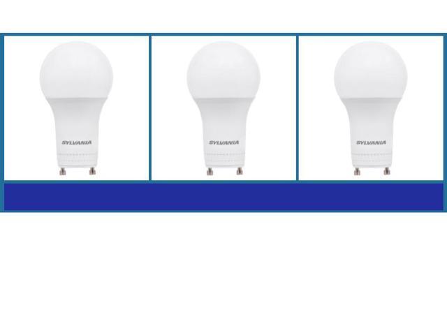 (3 bulbs) Sylvania LED 8.5 watt A19 Dimmable Light Bulb GU24 base 2700K Soft White Indoor/Outdoor 60 watt equivalent
