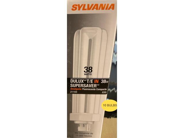 (10 bulbs) Sylvania - 21103 - CF42DT/E/IN/38W/830/SS/ECO SuperSaver Eco Rapid Start Compact Fluorescent Biax DULUX