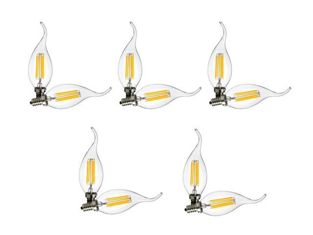 (case of 10 bulbs) Sylvania 70945 LED Decorative Light 1.6 watt B10 Candelabra Screw Base 2700K Daylight LED Filament, bent tip, warm white