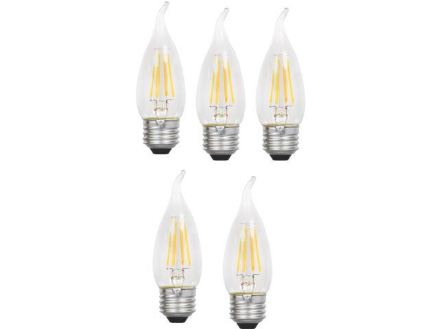 (case of 5) SYLVANIA 79522 Led Ultra Filament 40 watt equivalent, 2700K Decorative LED light bulb