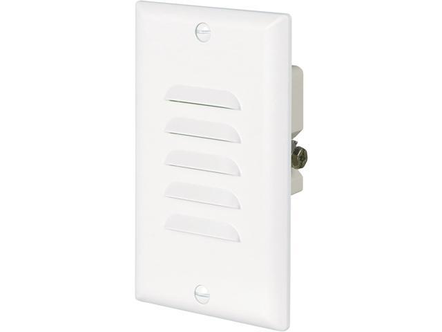 Eaton 7739W LED Step Light Recessed Light with Louvered Wall Plate, White