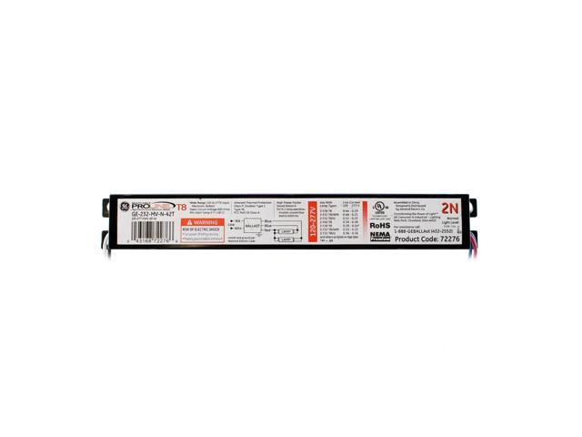 GE GE-232-Mv-N-42T 72276 Electronic Ballast, 2-Lamp, F32T8, 32W T8, 120/277V