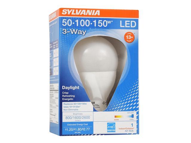 Sylvania 79770 - LED23A21/3WAY/O/850/U/B A21 A Line Pear LED Light Bulb