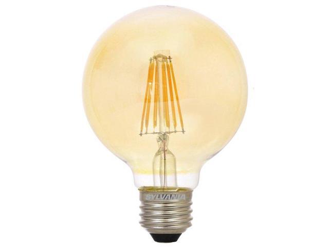 (2 bulbs) Sylvania 40069 LED Vintage G40 Globe, Amber Glow, 60 watt replacement using only 6.5 watts, 650 lumens, Dimmable