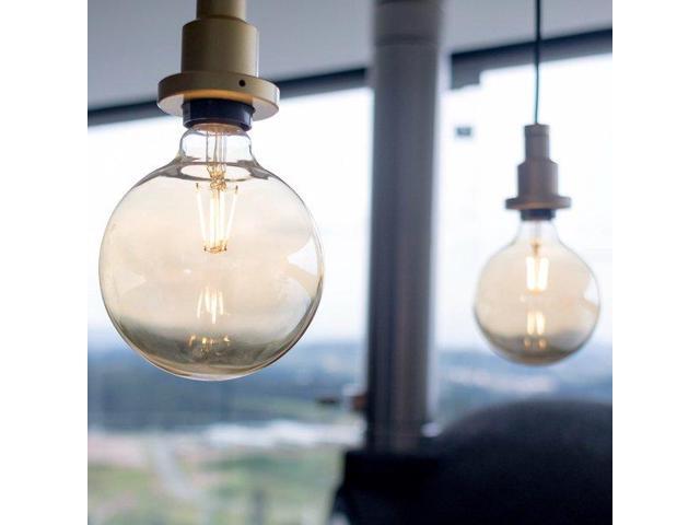 (2 bulbs) Sylvania 40069 LED Vintage G40 Globe, Amber Glow, 60 watt replacement using only 6.5 watts, 650 lumens, Dimmable