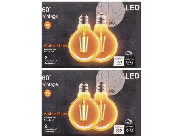 Photos - Light Bulb Osram  LEDVANCE Sylvania LED Vintage Filament G30 Globe , 60W (4 bulbs)