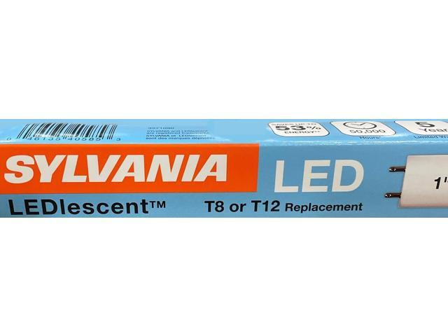(6 pack) Sylvania 40585 LED tube LEDlescent 48 inch T8 Ballast-Free Fluorescent Replacement 4100K Frosted Glass