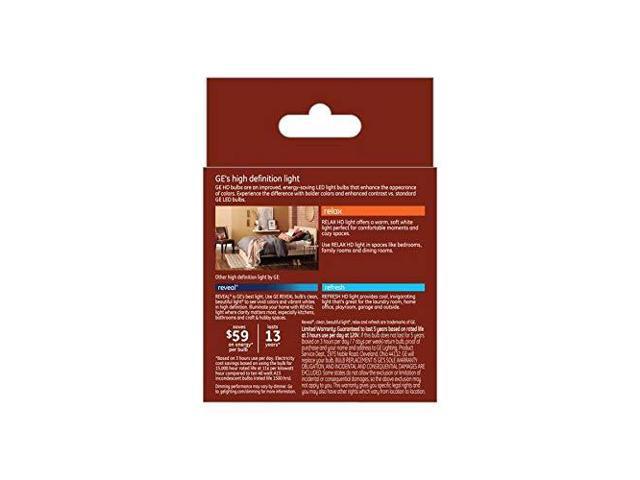 GE Relax 2-Pack 40 W Equivalent Dimmable Warm White A15 LED Light Fixture Light Bulbs Candelabra