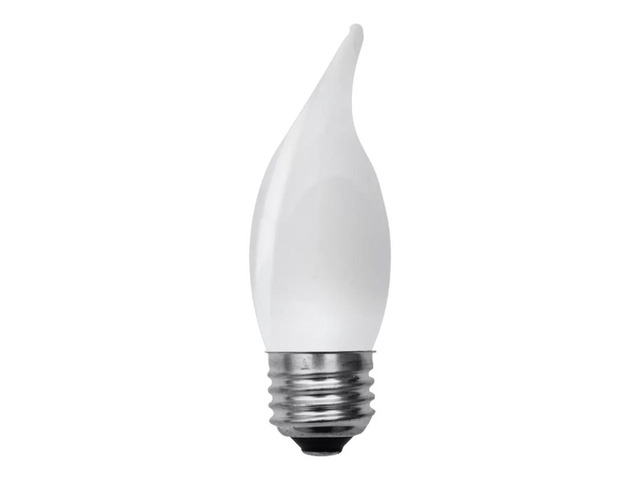 (4 bulbs) GE 48263 relax LED CAM Chandelier Decorative Bulbs, bent tip, medium base, Dimmable, HD Light, 40 watt equivalent, comfortable soft white...