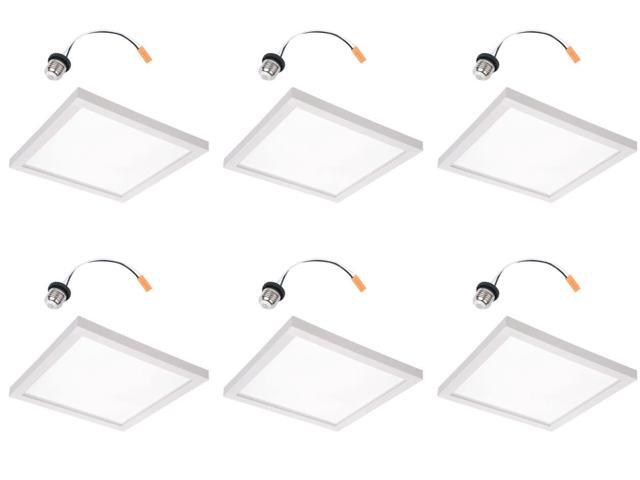 HALO 5' / 6' Square Surface Mount LED Downlight 3000K White 1135 lumens (6 pack)