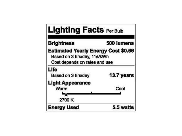GE Relax 3-Pack 60 W Equivalent Dimmable, Soft White Ca12, Candelabra base, 5.5 watt 500 lumen, LED Light Fixture Light Bulbs