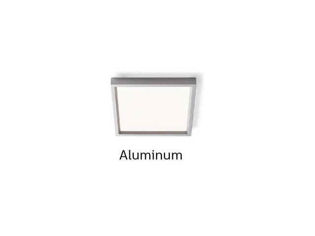 (case of 4) Lightolier SlimSurface LED 4 inch square luminaire, 2700K, Aluminum finish, 80CRI, 650 lumens, S4S827K7AL