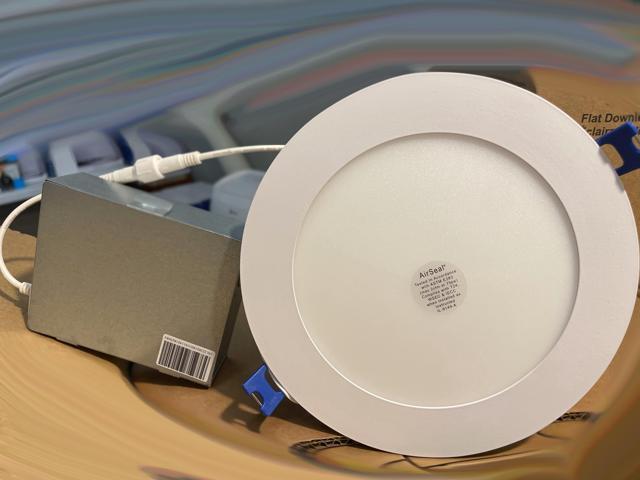 Philips Lightolier FD6R LED Flat Downlight dual select, CCT selector (2700K, 3000K, 3500K, 4000K & 5000K) and Lumen selector, 6 inch round LED...