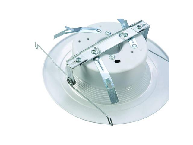 (4 pack) HALO Recessed RL560WH6935R 5' or 6' Integrated LED bulb with Recessed White Trim, 3500K Soft White, 735 lumens, wet rated for shower use,...