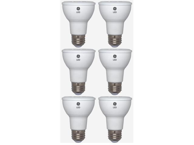 (6 bulbs) GE Lighting 45533 LED Par20 Indoor Floodlight, 7 watt, Daylight, 500 Lumens, Dimmable LED Light Bulb