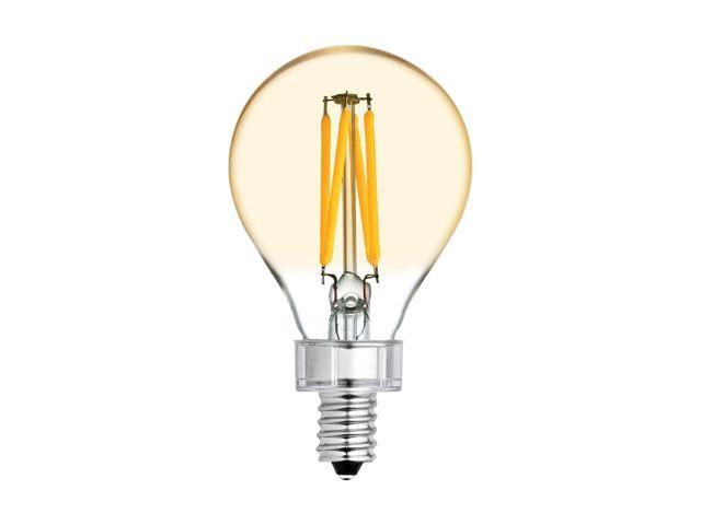 (2 bulbs) GE Lighting 42160 LED A15 Vintage Amber Glass, 4 watt, 240-Lumen, Dimmable LED Bulb with Candelabra Base, Warm Candle Light, ceiling fan...