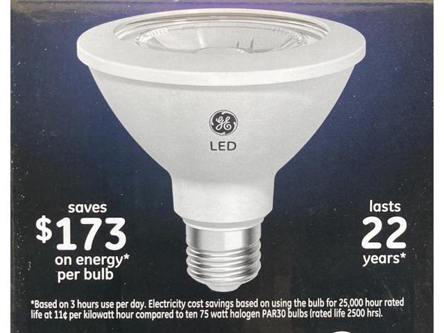 (2 pack) GE 96924 PAR30 short neck LED 12 Watt (75 watt equivalent), 850 Lumen Dimmable Indoor Floodlight with Medium Base, Soft White Light Bulb