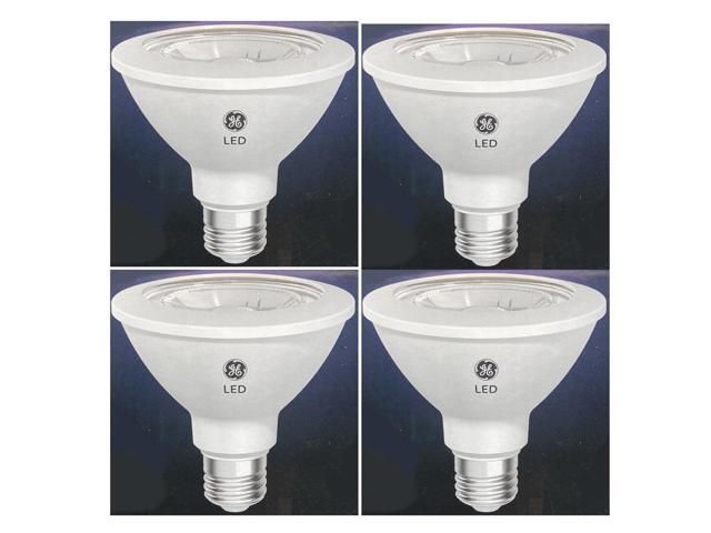 (4 bulbs) GE 96924 PAR30 short neck LED 12 Watt (75 watt equivalent) 850 Lumen, Dimmable Indoor Floodlight with Medium Base, Soft White Light Bulb