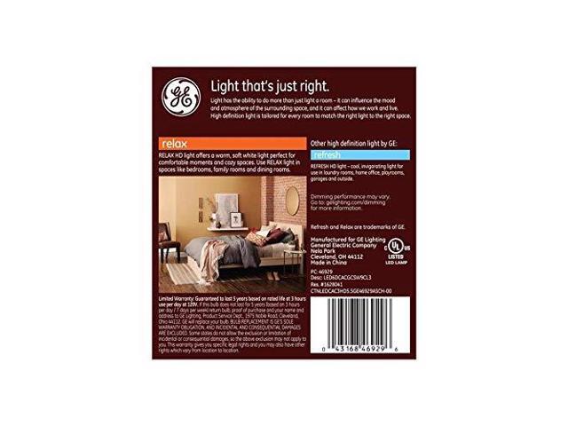 GE Relax 60-Watt EQ CA10 Soft White Dimmable Candle Bulb Light Bulb (3-Pack)