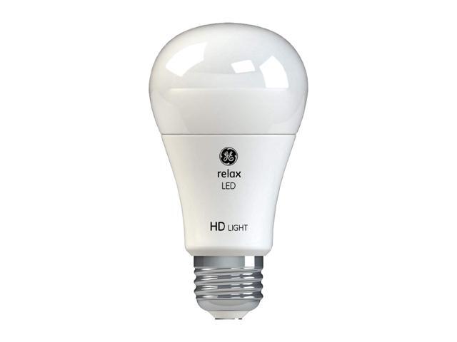 GE Lighting 36835 Light Bulb Relax HD Dimmable LED A19 10.5 (60-Watt Replacement), 800-Lumen Medium Base, 2-Pack, Soft White, 2
