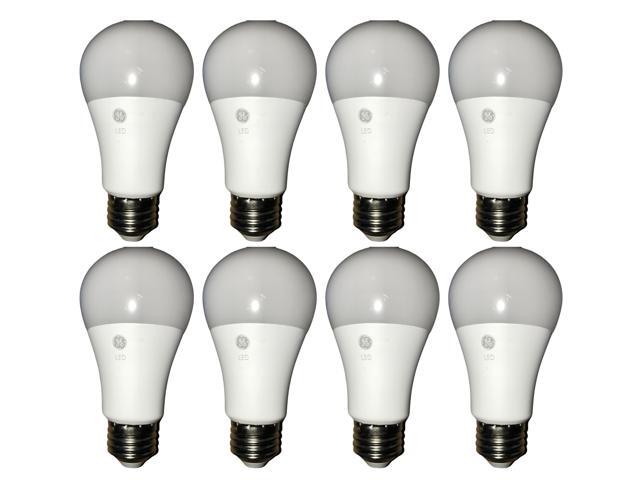 (case of 8 bulbs) GE Lighting 61961 LED A19, 40 watt equivalent using only 5 watts, Daylight, Medium Base, Frosted LED Light Bulb, 450 lumens