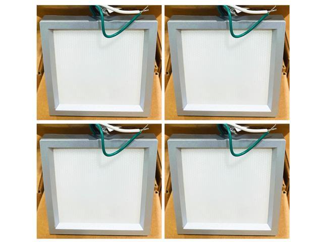 (case of 4) Lightolier SlimSurface LED 4 inch square luminaire, 2700K, Aluminum finish, 80CRI, 650 lumens, S4S827K7AL