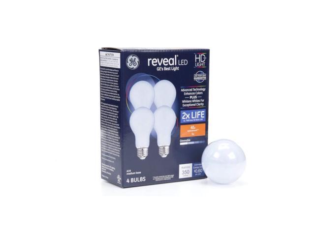 GE Reveal HD 40-Watt EQ A19 Color-enhancing Medium Base (e-26) Dimmable LED Light Bulb (4-Pack) Item #952361 Model #44906