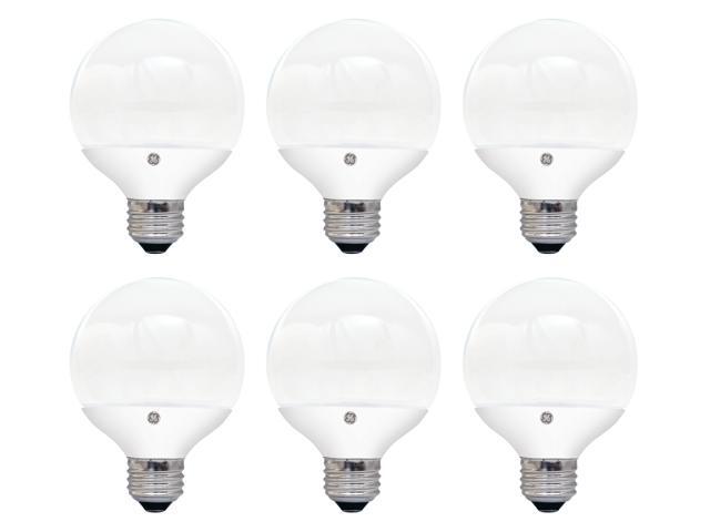 (case of 6 bulbs) GE Lighting 37906 LED G25 Decorative Bulb with Medium Base, 5-Watt, Soft White, Dimmable, 350 lumens