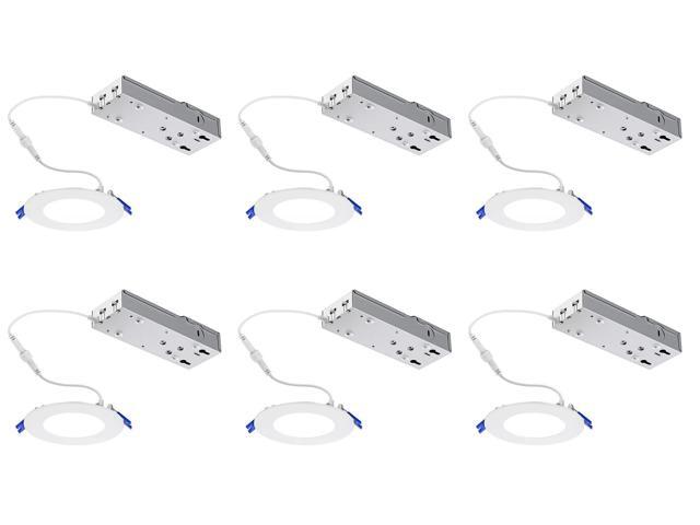 (case of 6) Lightolier FD6R LED Flat Downlight dual select, CCT selector (2700K, 3000K, 3500K, 4000K & 5000K) and Lumen selector, 6 inch round LED...