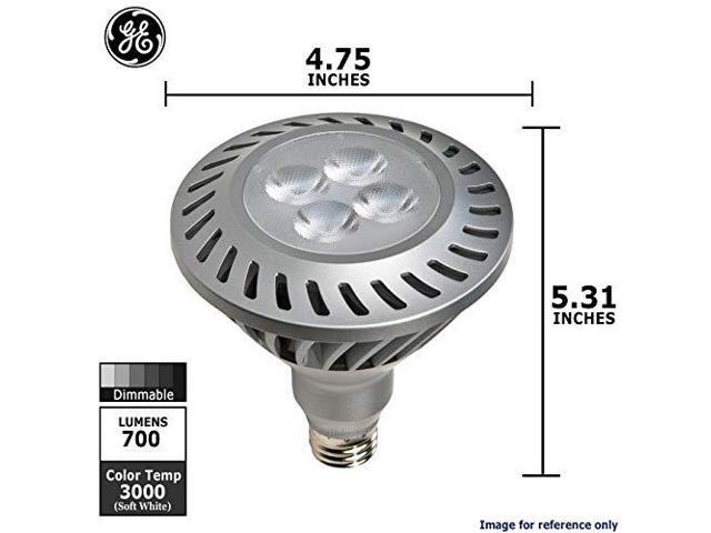 (case of 6) GE 66112 LED12DP38S830/25 Narrow Flood LED PAR38 Light Bulb, 3000K, 700 lumens, medium base, dimmable