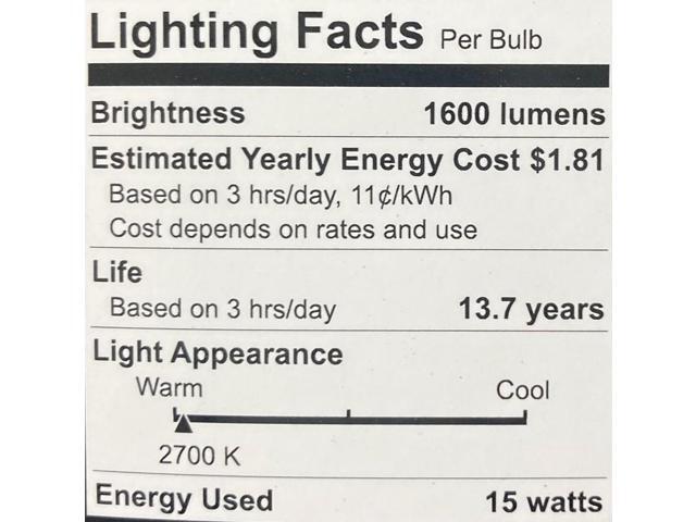 (pack of 4) GE Lighting 65729 LED Light Bulb A21, 100 watt equivalent, Soft White