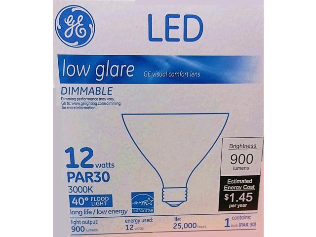 (case of 6) GE 84380 LED PAR30 Flood Light Bulb, LED Lamp, 3000K, 900 series, Dimmable, 12 watt 900 lumens LED light bulb, LED12DP30RW93040