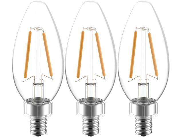(3 bulbs) GE 42465 Reveal LED 25-Watt equivalent LED Chandelier Bulb, 200 lumens, 2.5 watts, candelabra base, blunt tip, Color-Enhancing Dimmable...