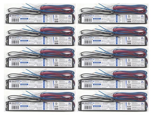 (case of 10) GE Lighting 72262 GE232MAX-L/ULTRA 120/277-Volt UltraMax Electronic High Efficiency Fluorescent T8 Multi-Volt Instant Start Ballast 2...