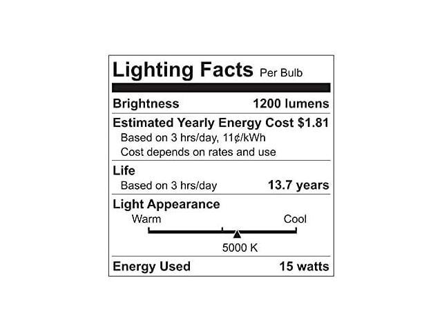 (6 Bulbs) GE Lighting refresh LED Floodlight, Daylight 5000K, PAR38, 15 watt, 1200 lumen (90 watt replacement) LED flood light, Dimmable