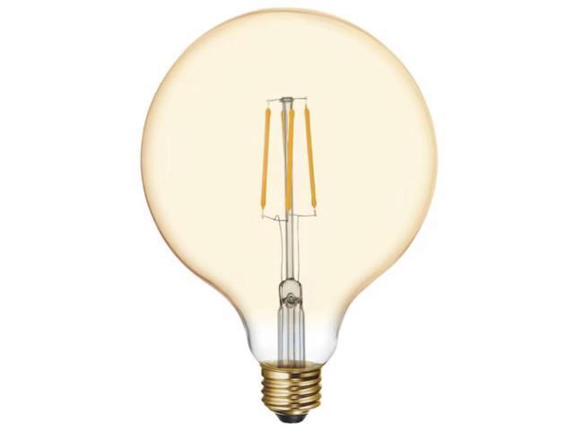 GE Lighting Large Vintage LED G40 Warm Candlelight, Amber Glass, 60 watt equivalent using only 5.5 watts, Dimmable, Medium Base, Vintage Style LED...