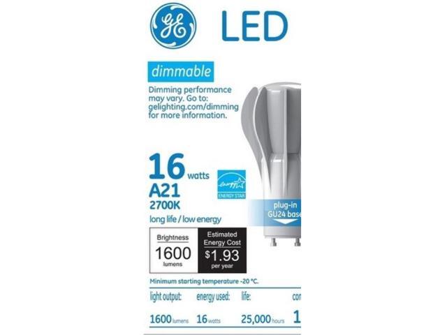 GE 92498 - LED16DA21827GU24 A21 A Line Pear LED Light Bulb