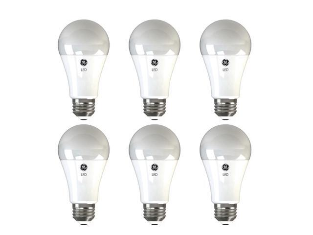 (case of 6) GE Lighting LED A19 Garage Door Opener Bulb, Frosted Soft White, 1490 Lumens, 14-Watts, rough service, heavy duty to withstand...